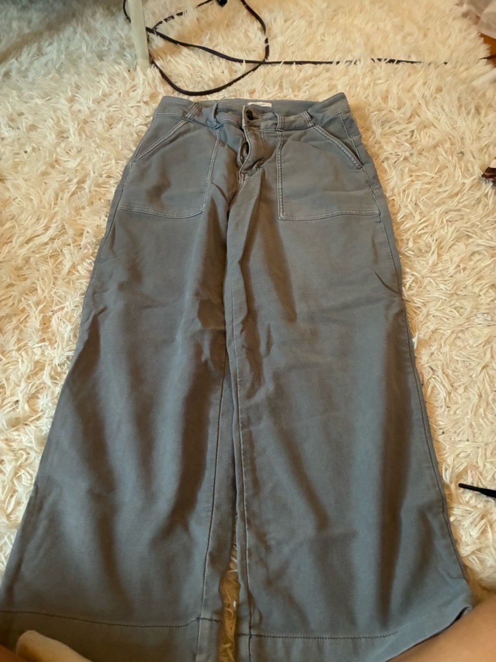 Maurices Wide-Leg Cargo Pants in Grey